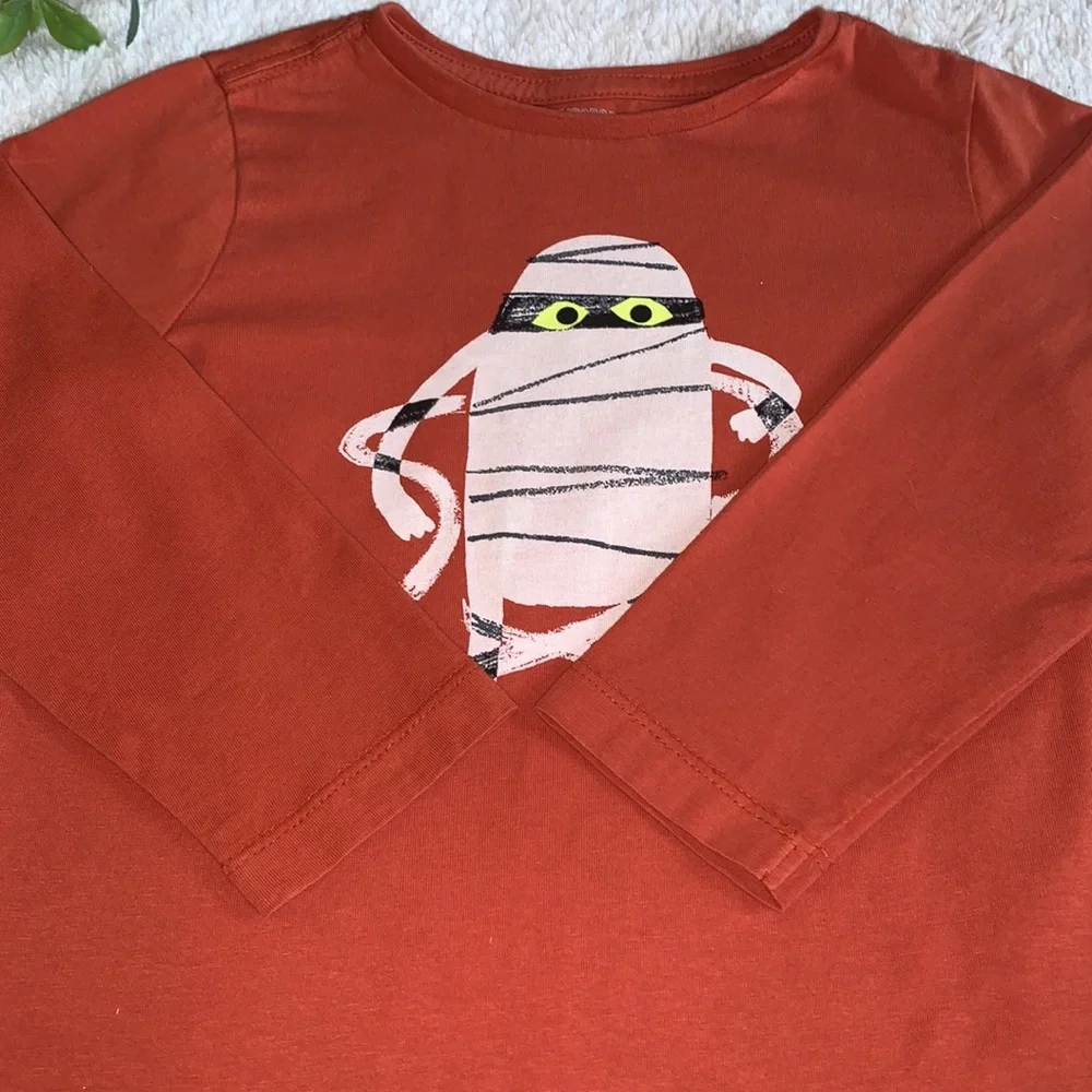 Gymboree 3T Orange Mummy Shirt VGUC Long Sleeve T-shirt
